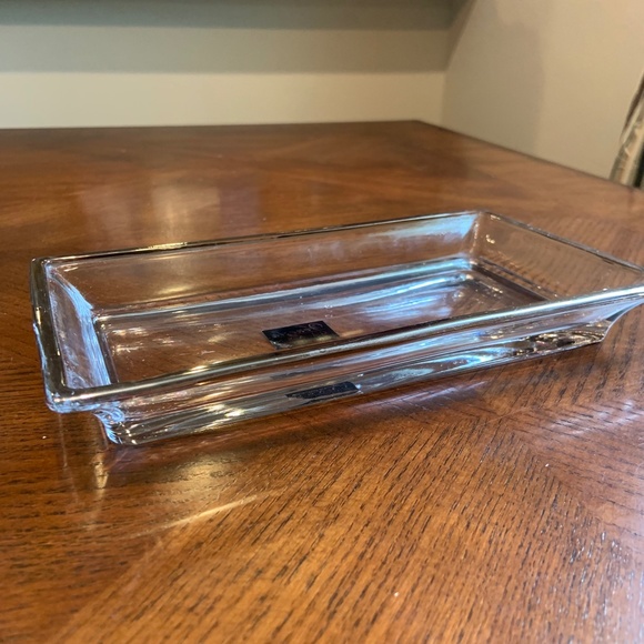 Venezia Glass Rectangular Tray Handcrafted with Real Silver 10" x 5.5" - Picture 2 of 14